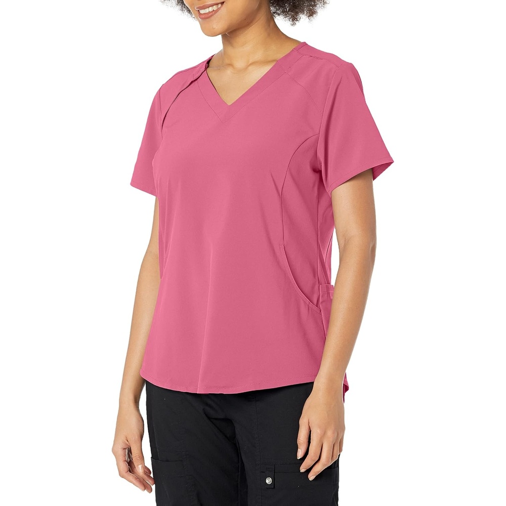 image:imageWonderWink Mens Renew Womens Zip Accent Scrub TopRosebud