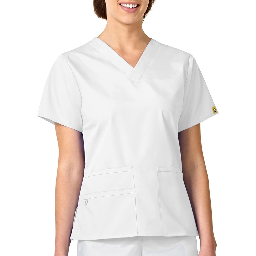 image:imageWonderWink Womens Origins Bravo VNeck TopWhite