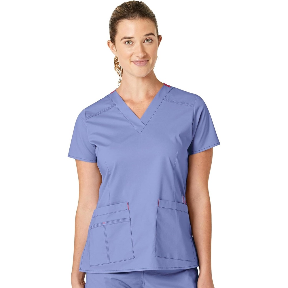 image:imageWonderWink Womens Wonderflex Verity Scrub Top Ceil Blue Small