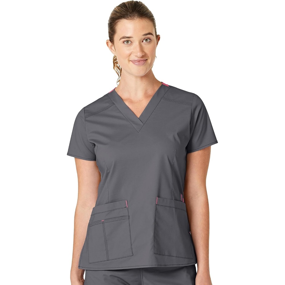 image:imageWonderWink womens Only Tops medical scrubs shirts Pewter XXLarge US