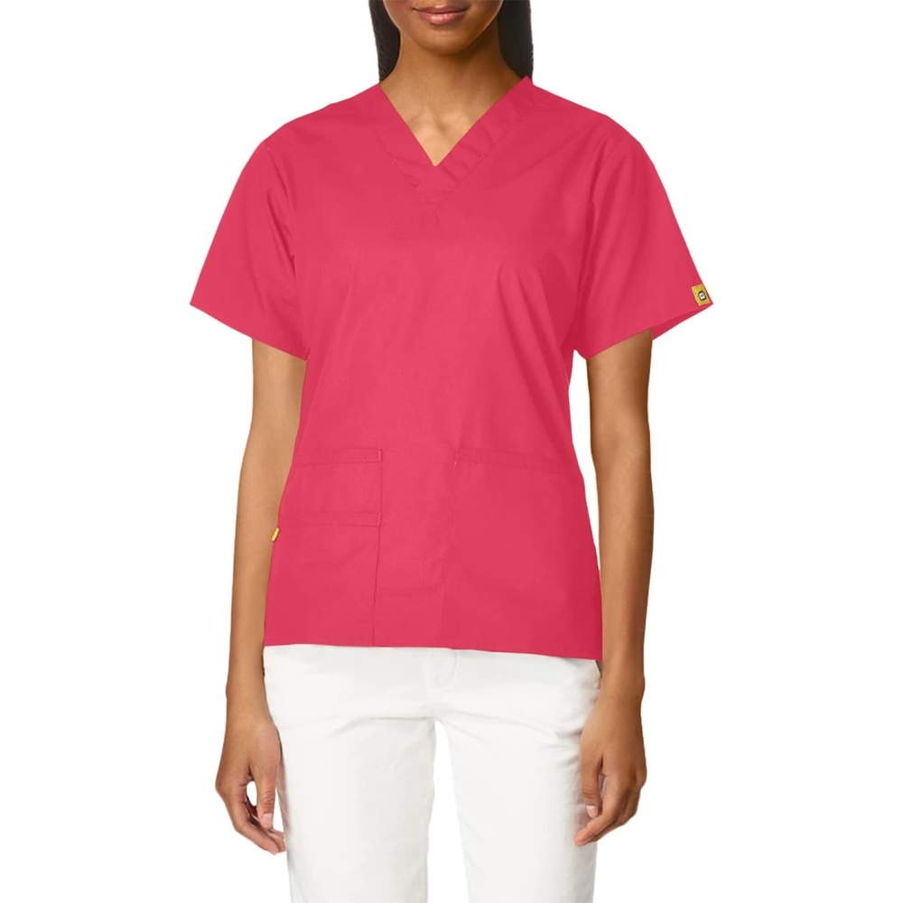 image:imageWonderWink womens Origins Bravo VNeck Top Hot Pink XSmall