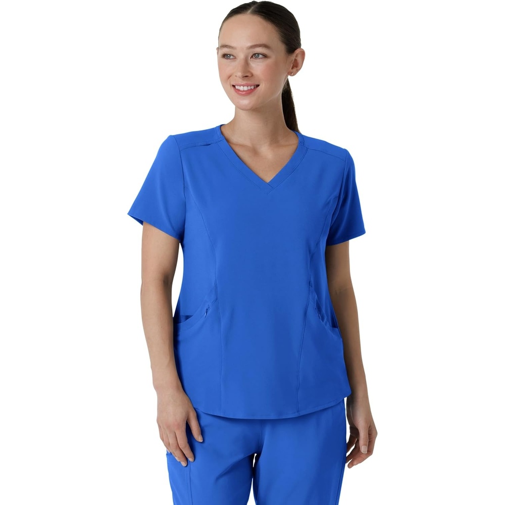 image:imageWonderWink womens Renew Womens Vneck Top Medical Scrubs Royal Medium US
