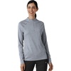 WINK Layers Women’s Watch Window Quarter Zip Scrub Top(Grey Heather)