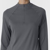 WINK Layers Women’s Watch Window Quarter Zip Scrub Top(Pewter)