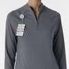 WINK Layers Women’s Watch Window Quarter Zip Scrub Top(Pewter)