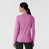 WINK Layers Women’s Watch Window Quarter Zip Scrub Top(Raspberry Heather)