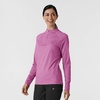 WINK Layers Women’s Watch Window Quarter Zip Scrub Top(Raspberry Heather)
