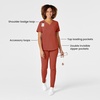 WINK Nova Women’s Flex-n-Reach V-Neck Scrub Top(Mineral Red)