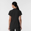 WINK Renew Women’s Flex-n-Reach Collared Scrub Top(Black)