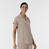 WINK Renew Women’s Flex-n-Reach Collared Scrub Top(Haze)