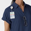 WINK Renew Women’s Flex-n-Reach Collared Scrub Top(Navy)