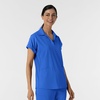 WINK Renew Women’s Flex-n-Reach Collared Scrub Top(Royal)