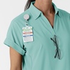 WINK Renew Women’s Flex-n-Reach Collared Scrub Top(Turquoise)