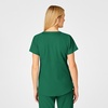 WINK Scrubs for Women, W123, Stylized V-Neck Tops with 5 Pockets(Hunter Green)