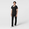 WINK W123 Women’s Basic V-Neck Scrub Top(Black)