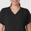 WINK W123 Women’s Basic V-Neck Scrub Top(Black)