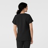 WINK W123 Women’s Basic V-Neck Scrub Top(Black)