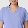 WINK W123 Women’s Basic V-Neck Scrub Top(Ceil Blue)