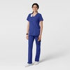 WINK W123 Women’s Basic V-Neck Scrub Top(Galaxy Blue)