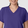 WINK W123 Women’s Basic V-Neck Scrub Top(Grape)