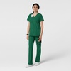 WINK W123 Women’s Basic V-Neck Scrub Top(Hunter Green)