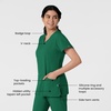 WINK W123 Women’s Basic V-Neck Scrub Top(Hunter Green)