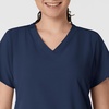 WINK W123 Women’s Basic V-Neck Scrub Top(Navy)