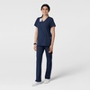 WINK W123 Women’s Basic V-Neck Scrub Top(Navy)