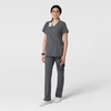 WINK W123 Women’s Basic V-Neck Scrub Top(Pewter)