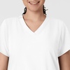 WINK W123 Women’s Basic V-Neck Scrub Top(White)