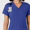 WINK Women’s Women’s Flex-n-reach Side Panel V-neck Scrub Top(Galaxy Blue)