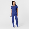 WINK Women’s Women’s Flex-n-reach Side Panel V-neck Scrub Top(Galaxy Blue)