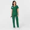 WINK Women’s Women’s Flex-n-reach Side Panel V-neck Scrub Top(Hunter)