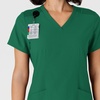 WINK Women’s Women’s Flex-n-reach Side Panel V-neck Scrub Top(Hunter)