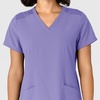 WINK Women’s Women’s Flex-n-reach Side Panel V-neck Scrub Top(Iris Purple)