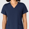 WINK Women’s Women’s Flex-n-reach Side Panel V-neck Scrub Top(Navy)
