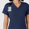 WINK Women’s Women’s Flex-n-reach Side Panel V-neck Scrub Top(Navy)
