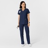 WINK Women’s Women’s Flex-n-reach Side Panel V-neck Scrub Top(Navy)