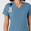WINK Women’s Women’s Flex-n-reach Side Panel V-neck Scrub Top(Pacific Blue)