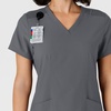 WINK Women’s Women’s Flex-n-reach Side Panel V-neck Scrub Top(Pewter)