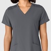 WINK Women’s Women’s Flex-n-reach Side Panel V-neck Scrub Top(Pewter)