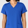 WINK Women’s Women’s Flex-n-reach Side Panel V-neck Scrub Top(Royal)