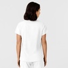 WINK Women’s Women’s Flex-n-reach Side Panel V-neck Scrub Top(White)