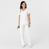 WINK Women’s Women’s Flex-n-reach Side Panel V-neck Scrub Top(White)