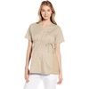 WINK WonderWORK Maternity Mock Wrap Scrub Top, Khaki, XL