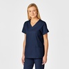 WINK WonderWORK Women’s Shaped V-Neck Scrub Top(Navy)