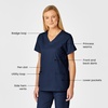 WINK WonderWORK Women’s V-Neck Scrub Top(Navy)