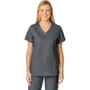 WINK WonderWORK Women’s V-Neck Scrub Top(Pewter)