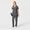 WINK WonderWORK Women’s V-Neck Scrub Top(Pewter)