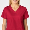 WINK WonderWORK Women’s V-Neck Scrub Top(Red)
